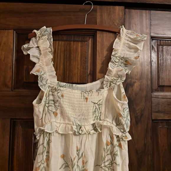 NWT Blu Pepper Cream Floral Maxi Dress - Picture 5 of 8